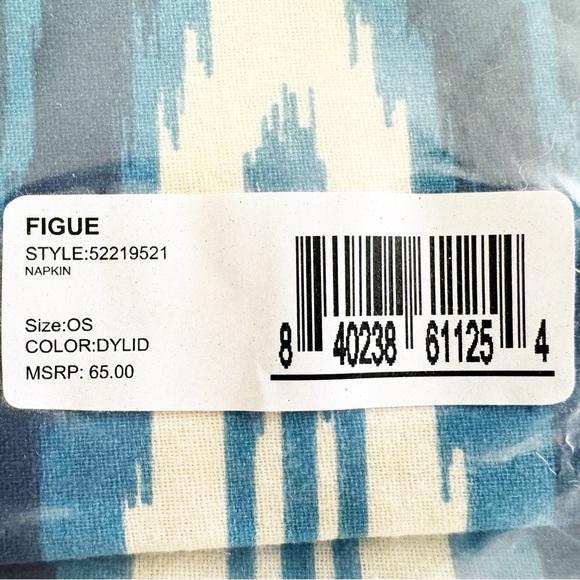 NWT 4 Figue Dylan Ikat Agean Napkins - Picture 7 of 11